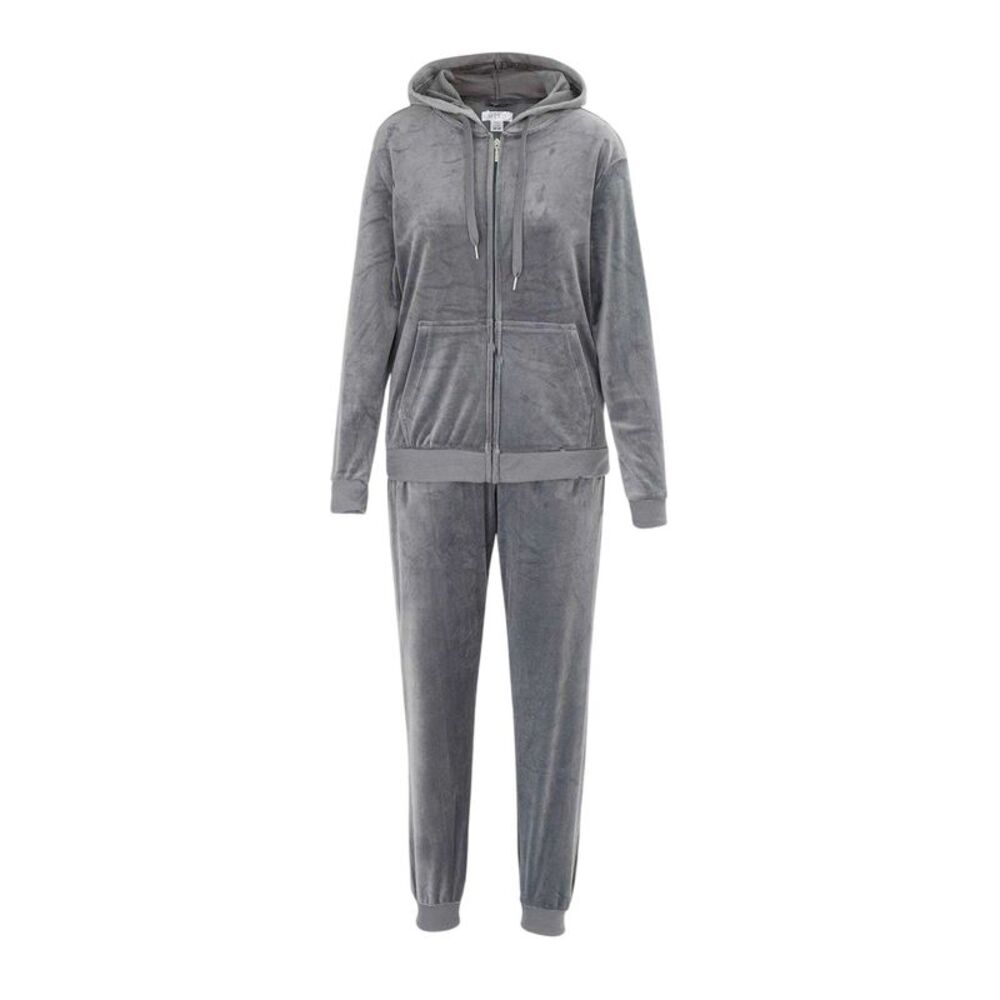 Miso Womens/Ladies Velour Tracksuit Set / Gray